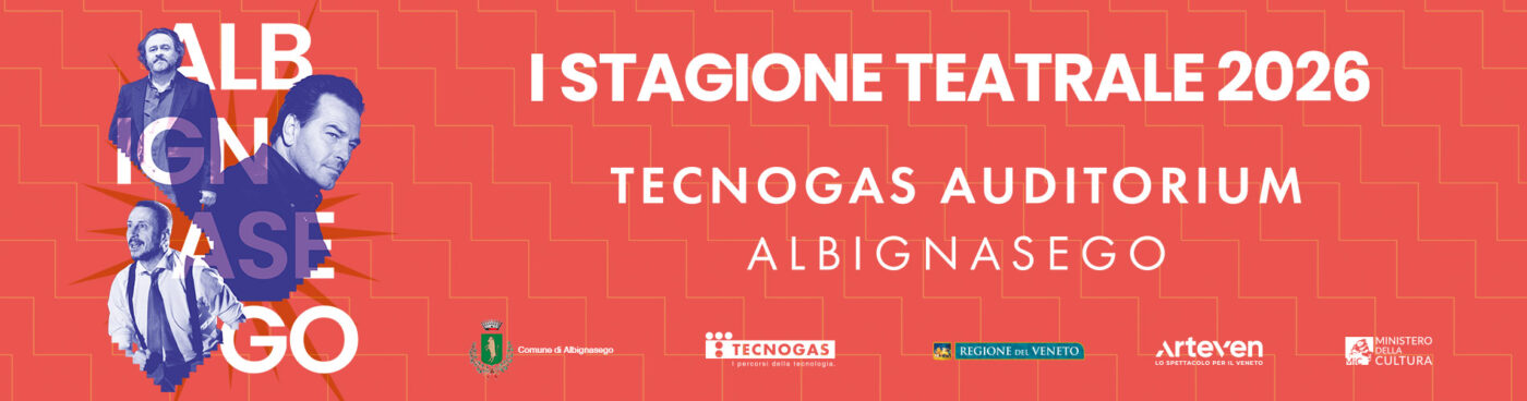 stagione teatrale 2026 al Tecnoga Audiotorium di Albignasego