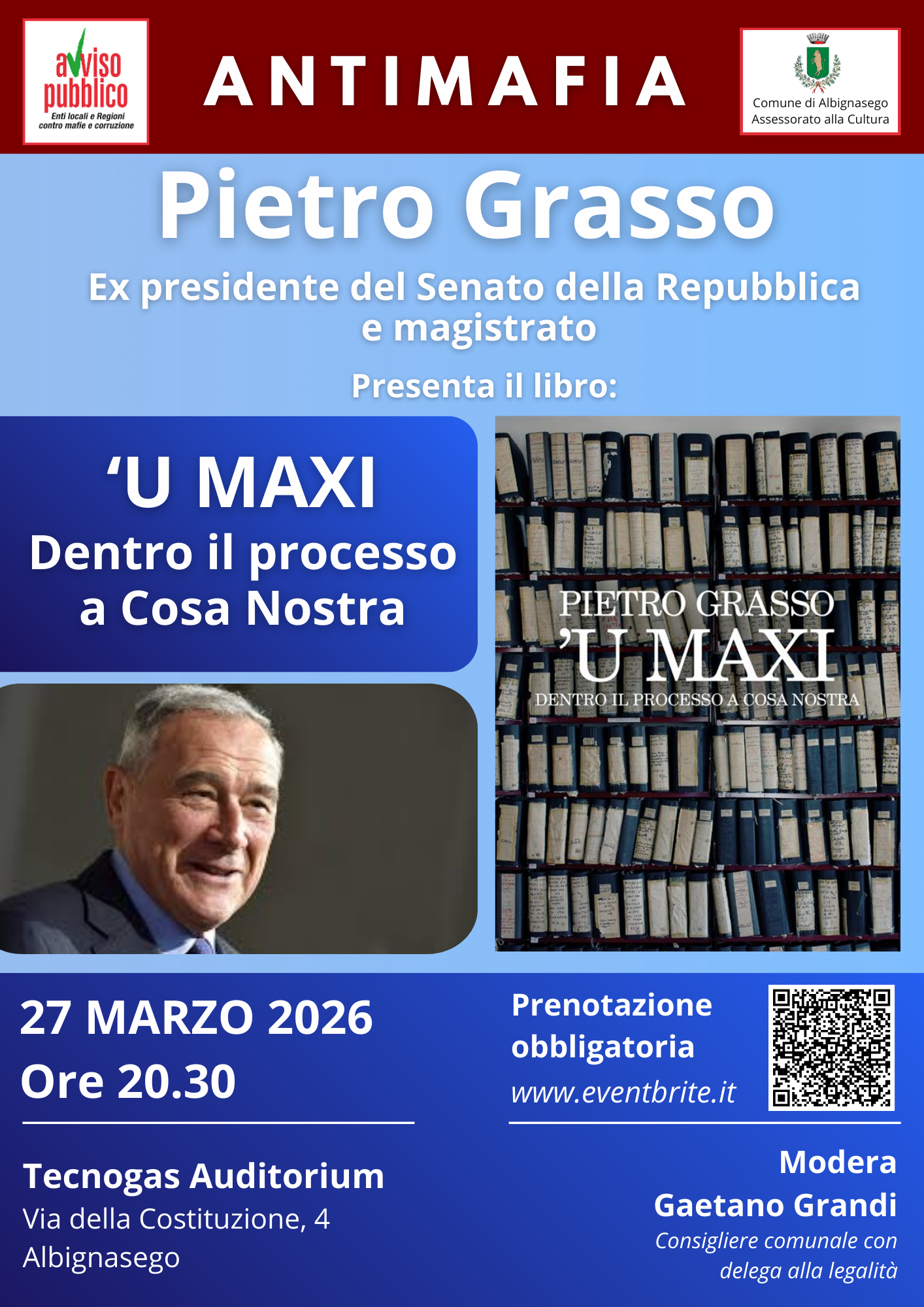 Pietro Grasso presenta 'U MAXI: Dentro il processo a Cosa Nostra